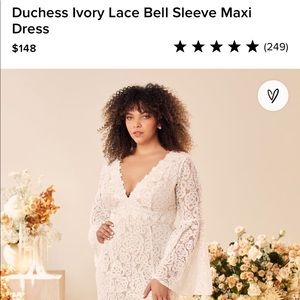 Lulu’s Bell Sleeve Bridal Dress